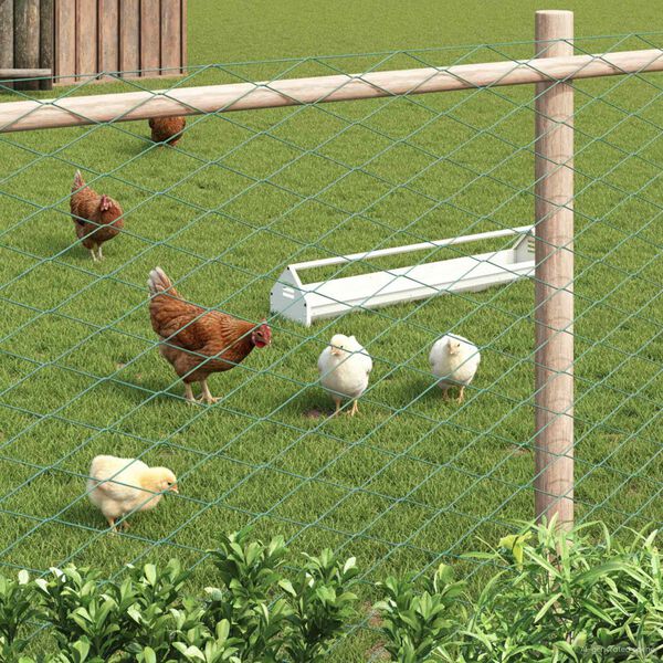 vidaXL Ograda od lančane veze Zelena 2 x 20 m Čelik