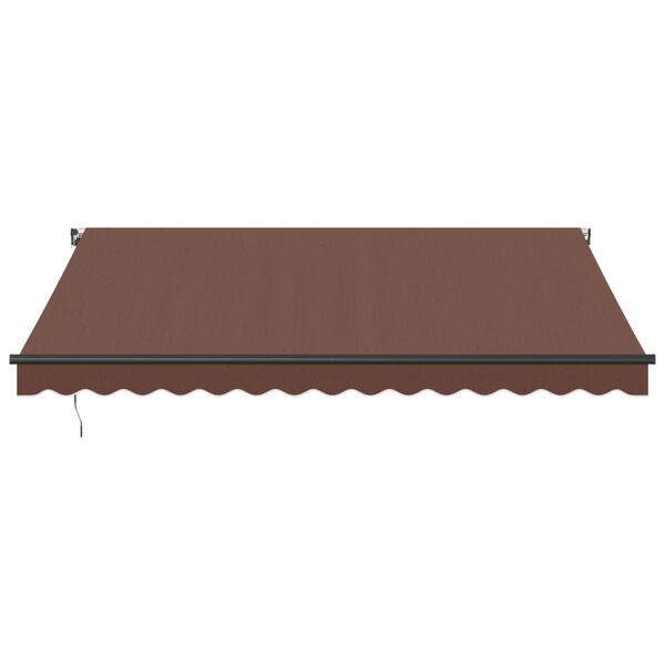 vidaXL Tenda na ručno uvlačenje smeđa 400 x 350 cm
