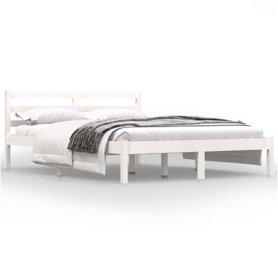 vidaXL Okvir za krevet od borovine 120 x 190 cm bijeli 4FT mali bračni