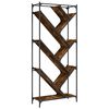 vidaXL Regal za knjige smeđa boja hrasta 79x30x180 cm od drva i metala