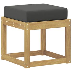 vidaXL Vanjska stolica klupa s jastukom Bijela 43 x 43 x 45 cm