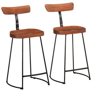 vidaXL Barski stolci 2 kom 49x43x88 cm masivnog drva manga
