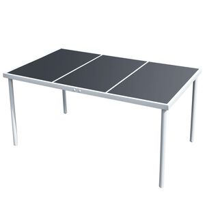 vidaXL Vrtni stol 150 x 90 x 74 cm crni čelični