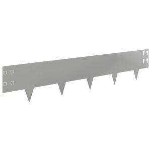 vidaXL Ograda oko Travnjaka 30 pcs 100 x 20 cm Čelik Srebrna