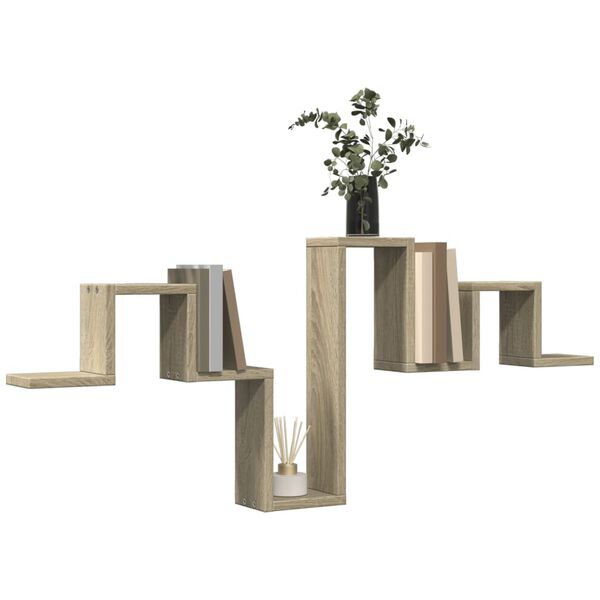 vidaXL Zidna polica boja hrasta sonome 104,5x10x43cm konstruirano drva