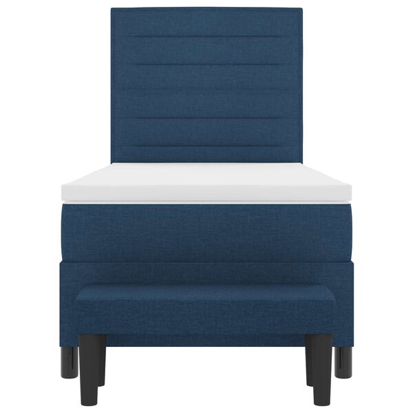 vidaXL Krevet s opruga kutije s madracem Plava 90 x 190 cm tkanina