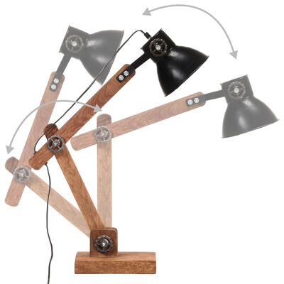 vidaXL Industrijska stolna svjetiljka crna okrugla 58 x 18 x 90 cm E27