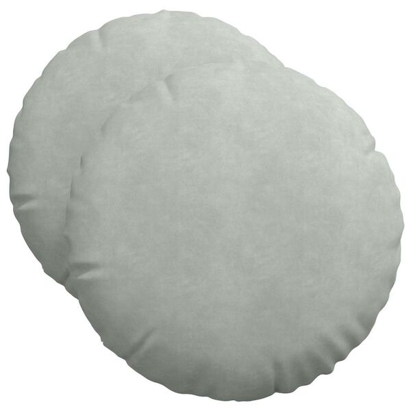 vidaXL Jastučići za sjedenje 2 pcs Svijetlo siva Ø 40 x 13 cm Baršun