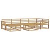 vidaXL Set vanjskih sofa 7 pcs Bijela Čvrsto drvo akacije
