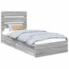 vidaXL Krevet s od storage Siva Sonoma 90 x 190 cm Konstruirano drvo