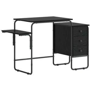 vidaXL Stol s pohranom Crni hrast 120 x 50 x 75 cm