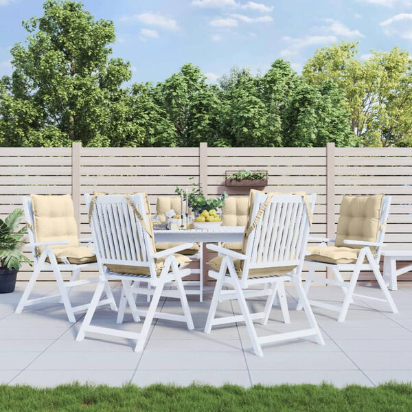 vidaXL Jastuci za stolice s niskim naslonom 6 kom bež tkanina Oxford