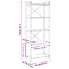 vidaXL Polica Staro drvo 60 x 30 x 155 cm Konstruirano drvo