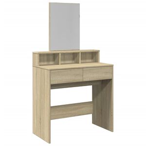 vidaXL Toaletni stolić s ogledalom boja hrasta sonome 80x41x144,5 cm