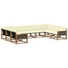 vidaXL Set vanjskih sofa s jastukom 9 pcs Prirodna i krem