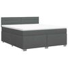 vidaXL Boxspring krevet s madracem Tamnosiva 140 x 190 cm Tkanina