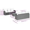 vidaXL 7-dijelni set vrtnih sofa od poliratana s jastucima sivi