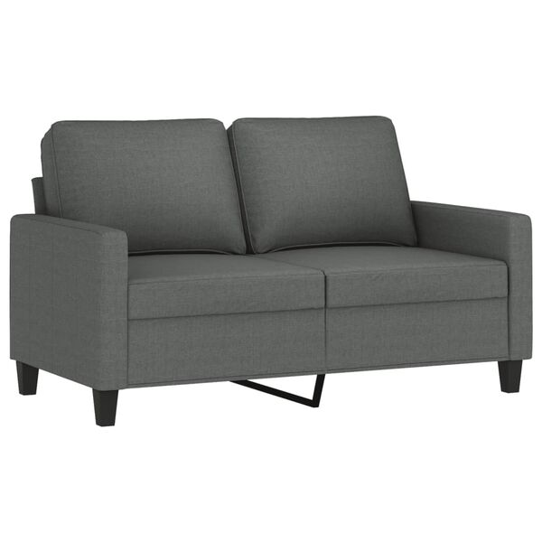 vidaXL 3-dijelni set sofa s jastucima tamnosivi od tkanine