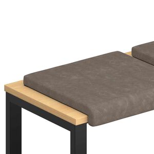 vidaXL Jastučić za klupu 2 kom. Umjetna koža Siva Dubina 35 cm