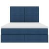 vidaXL Krevet s prostorom za pohranu s LED-om Plava 140 x 200 cm