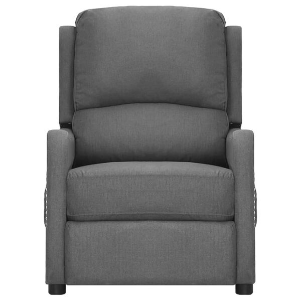 vidaXL Električna masažna fotelja od tkanine svjetlosiva