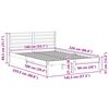vidaXL Krevetna konstrukcija Bijelo 140 x 220 cm Čvrsto borovo drvo
