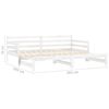 vidaXL Dnevni ležaj na izvlačenje bijeli od borovine 2 x (90 x 200) cm