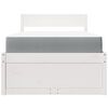 vidaXL Krevet s ladicama i madracem bijeli 100 x 200 cm od borovine