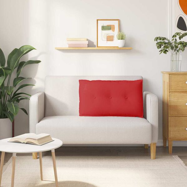 vidaXL Jastuk za leđa Crvena 80 x 19 x 50 cm tkanina