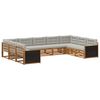 vidaXL Set vanjskih sofa s jastukom 9 pcs Prirodna i svjetlosiva