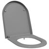 vidaXL WC daska Siva 49 x 36 x 4 cm Duroplast