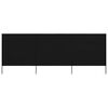 vidaXL Vjetrobran s 3 panela od tkanine 400 x 160 cm crni