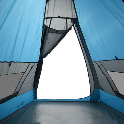 vidaXL Šator za kampiranje za 7 osoba plavi vodootporni