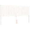 vidaXL Okvir kreveta s uzglavljem bijeli bračni od masivnog drva