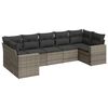 vidaXL 7-dijelni set vrtnih sofa sivi od poliratana