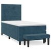 vidaXL Box spring krevet s madracem tamnoplavi 80 x 200 cm bar&scaron;unasti