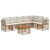 vidaXL Set vanjskih sofa 8 kom. Prirodna i krema bijela Poliester