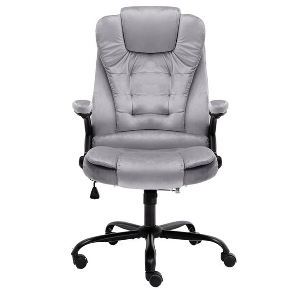 vidaXL Uredska stolica svjetlosiva bar&scaron;unasta