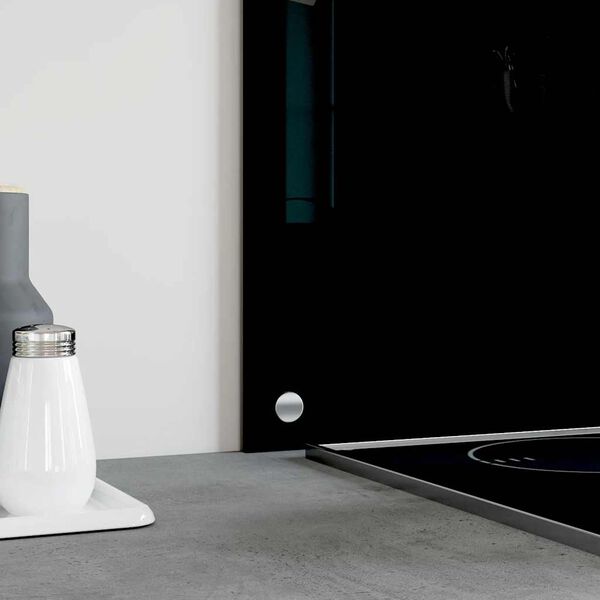 vidaXL Kuhinjska zaštita od prskanja crna 90 x 60 cm kaljeno staklo