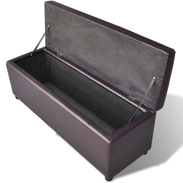 vidaXL Duga klupa za pohranu drvena smeđa