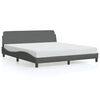 vidaXL Okvir za krevet Dover tamnosivi 183x213 cm od tkanine
