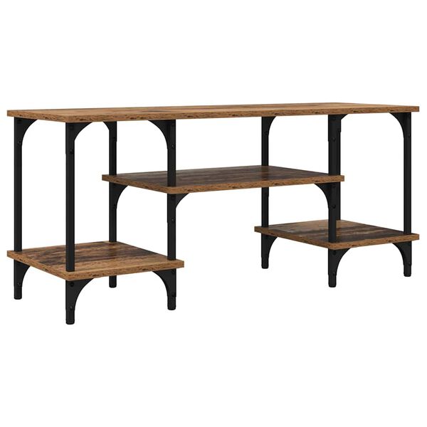 vidaXL TV ormar Staro drvo 102 x 35 x 45,5 cm Obrađeno drvo i čelik