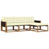 vidaXL Set vanjskih sofa s jastukom 4 pcs Prirodna i krem