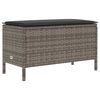 vidaXL Vrtni otoman Siva i tamno siva 80 x 38 x 45 cm PE ratan