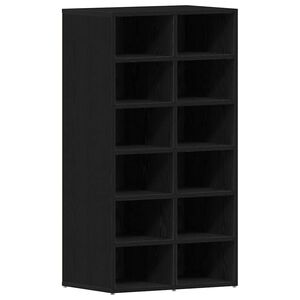 vidaXL Stalak za cipele crni hrast 54x34x100,5 cm Konstruirano drvo