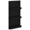 vidaXL Polica za časopise s policom Crni hrast 51 x 11 x 102 cm