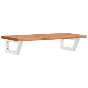 vidaXL Zidna polica za umivaonik od čelika i masivne bukovine