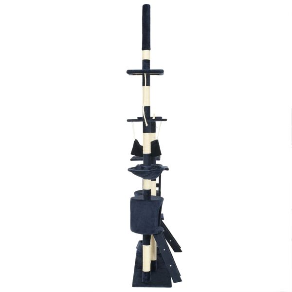 vidaXL Penjalica za mačke sa stupovima za grebanje od sisala 230 - 250 cm plava