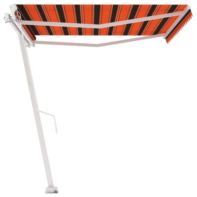 vidaXL Samostojeća tenda ručno uvlačenje 400 x 300 cm narančasto-smeđa
