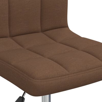 vidaXL Okretna blagovaonska stolica od tkanine smeđa